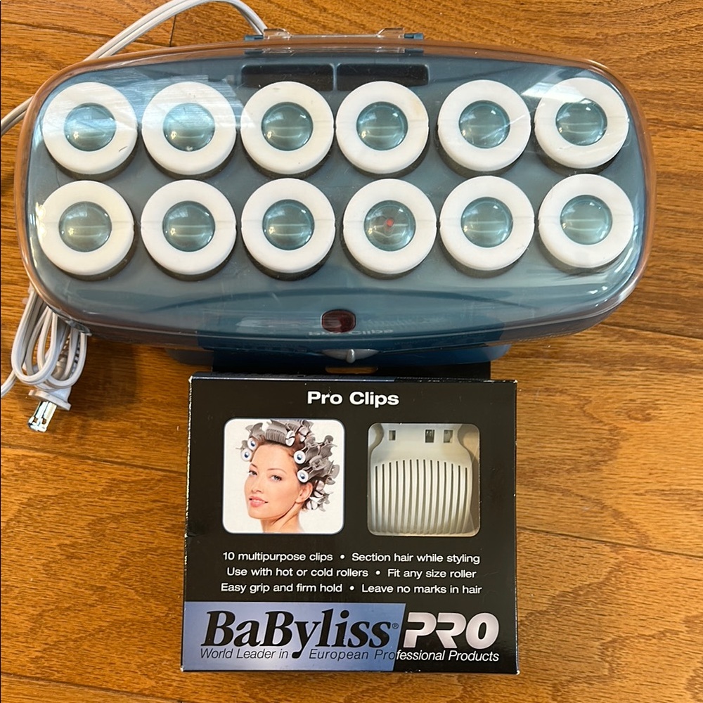 BaByliss White and Blue Electric Hair Rollers